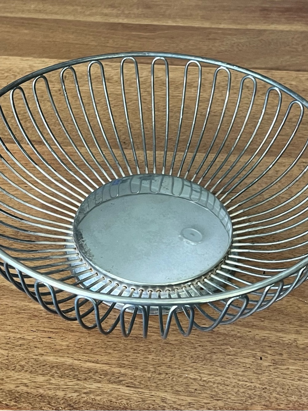 Vintage Godinger Wire Fruit Basket - Silver plate Metal Bowl 9.5 in